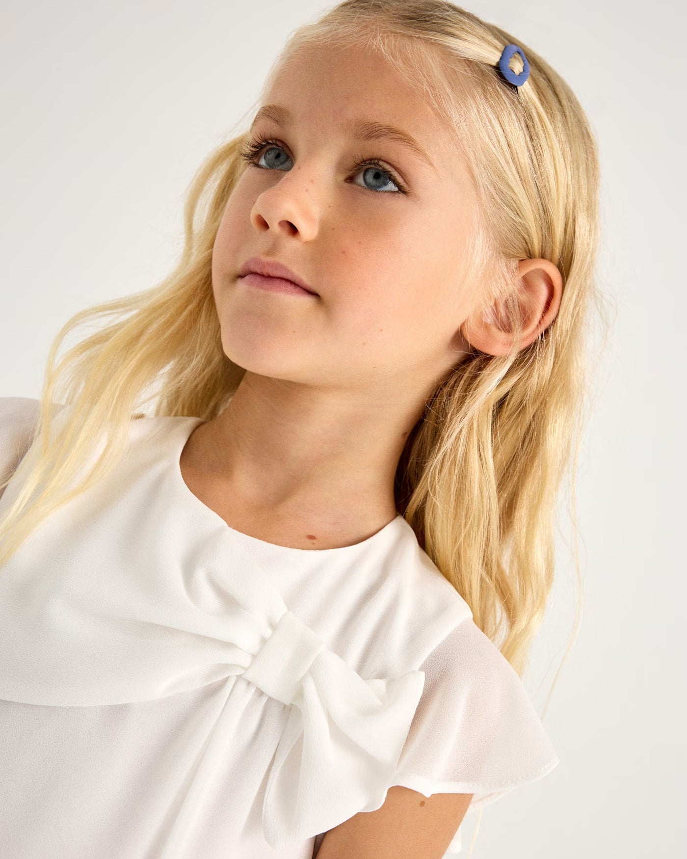 Blusa fiocco bambina Mayoral bianca Mayoral Bianco
