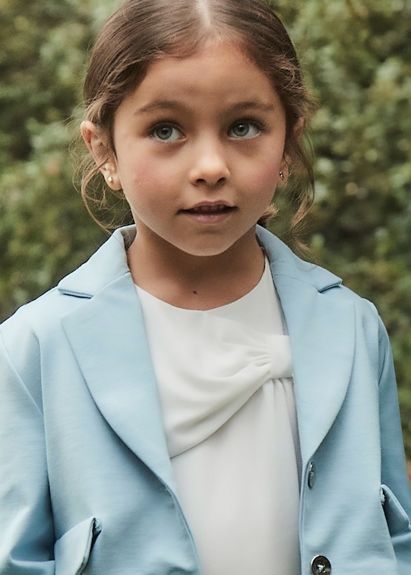 Blusa fiocco bambina Mayoral bianca Mayoral Bianco