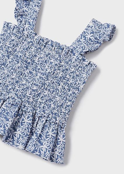 Blusa fresco cotone bambina Mayoral floreale azzurra Mayoral 2 Anni 92cm