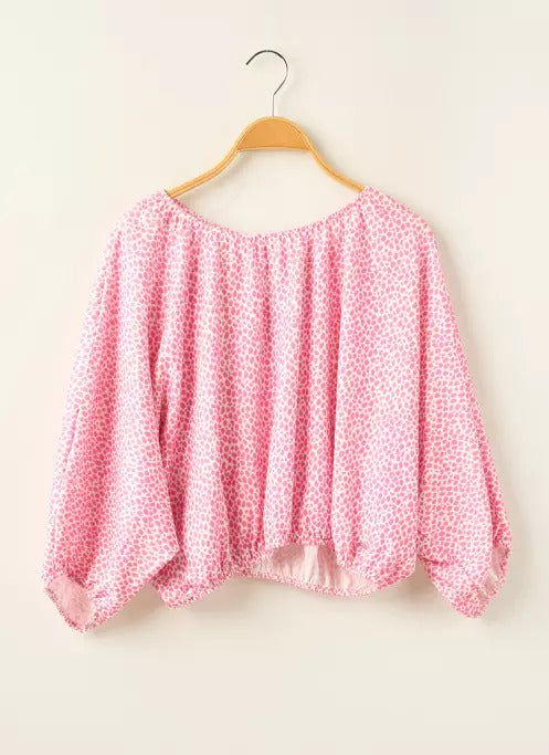 Blusa manica lunga ragazza Mayoral fantasia rosa camelia Mayoral 8 Anni 128cm