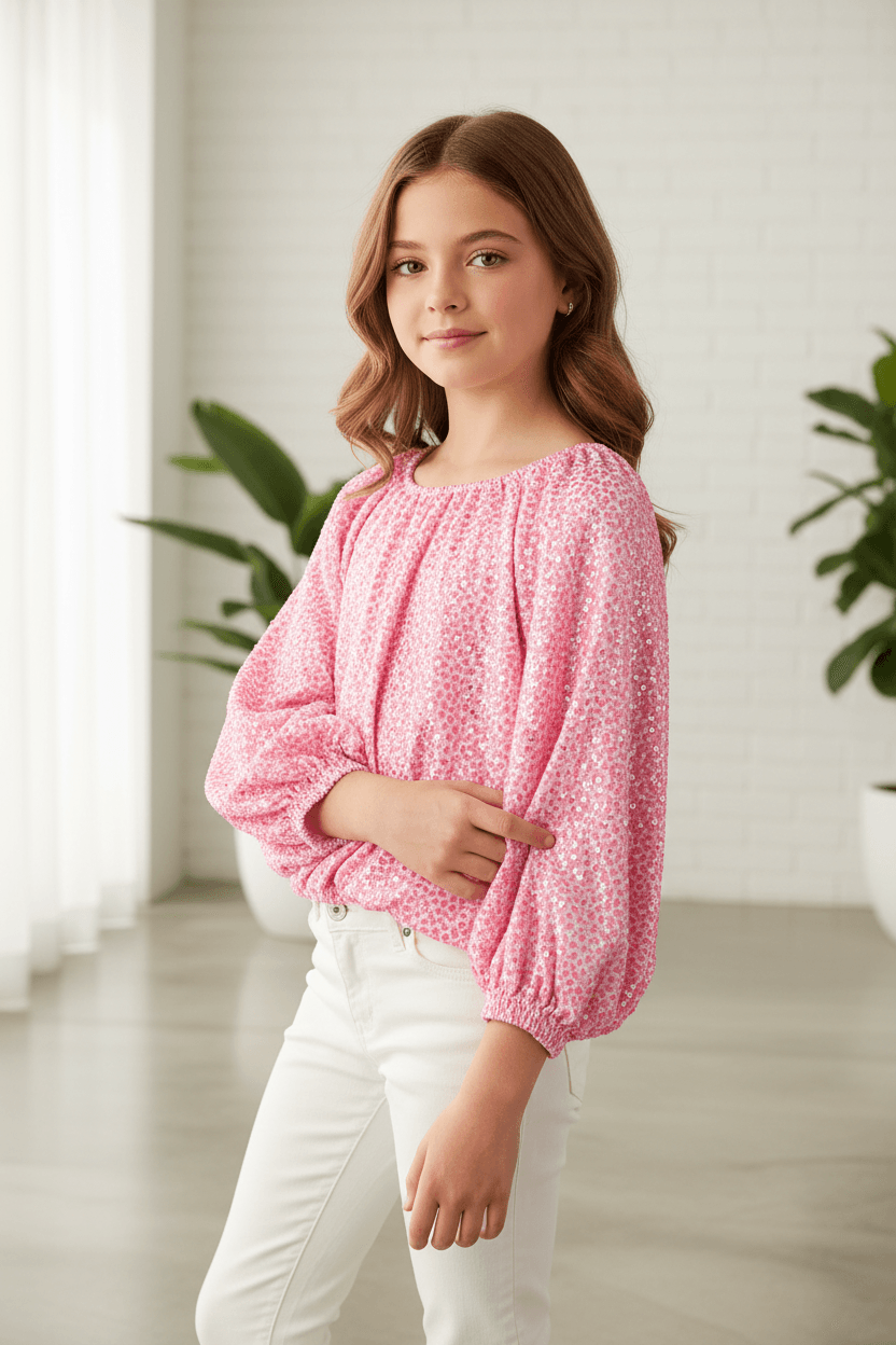 Blusa manica lunga ragazza Mayoral fantasia rosa camelia Mayoral 8 Anni 128cm