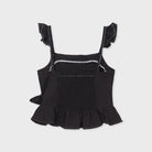 Blusa nera ragazza Mayoral manica ad aletta - ErreGiModaBimbo