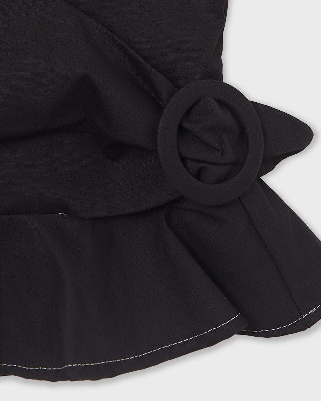 Blusa nera ragazza Mayoral manica ad aletta - ErreGiModaBimbo