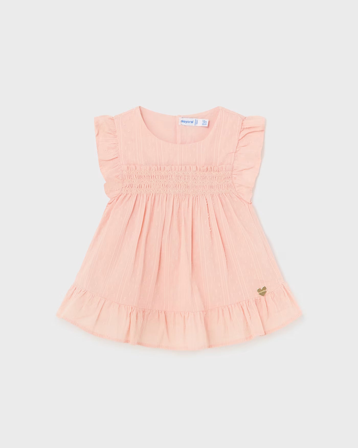 Blusa tessuto strutturata neonata Mayoral rosa pastello Mayoral Rosa