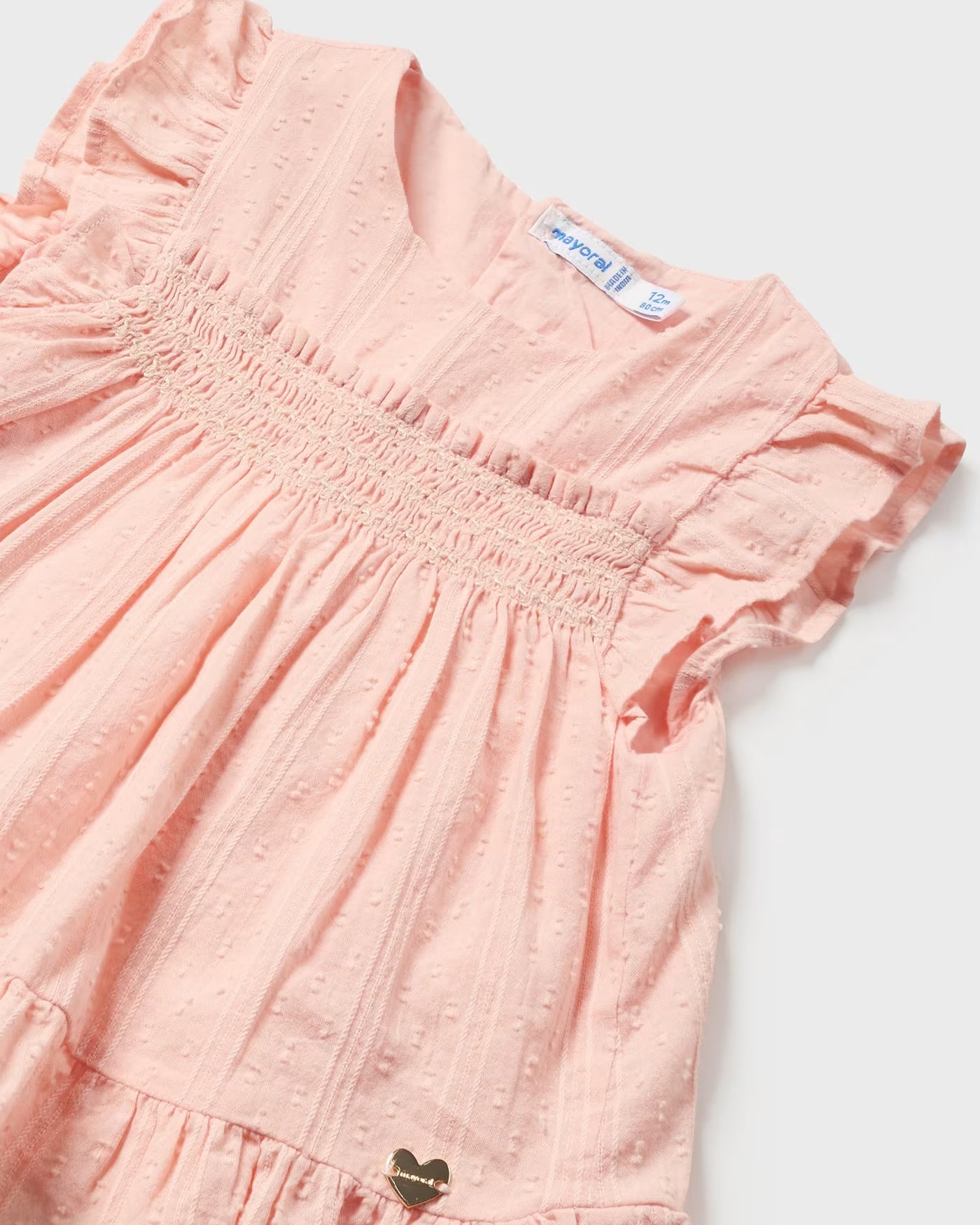Blusa tessuto strutturata neonata Mayoral rosa pastello Mayoral Rosa