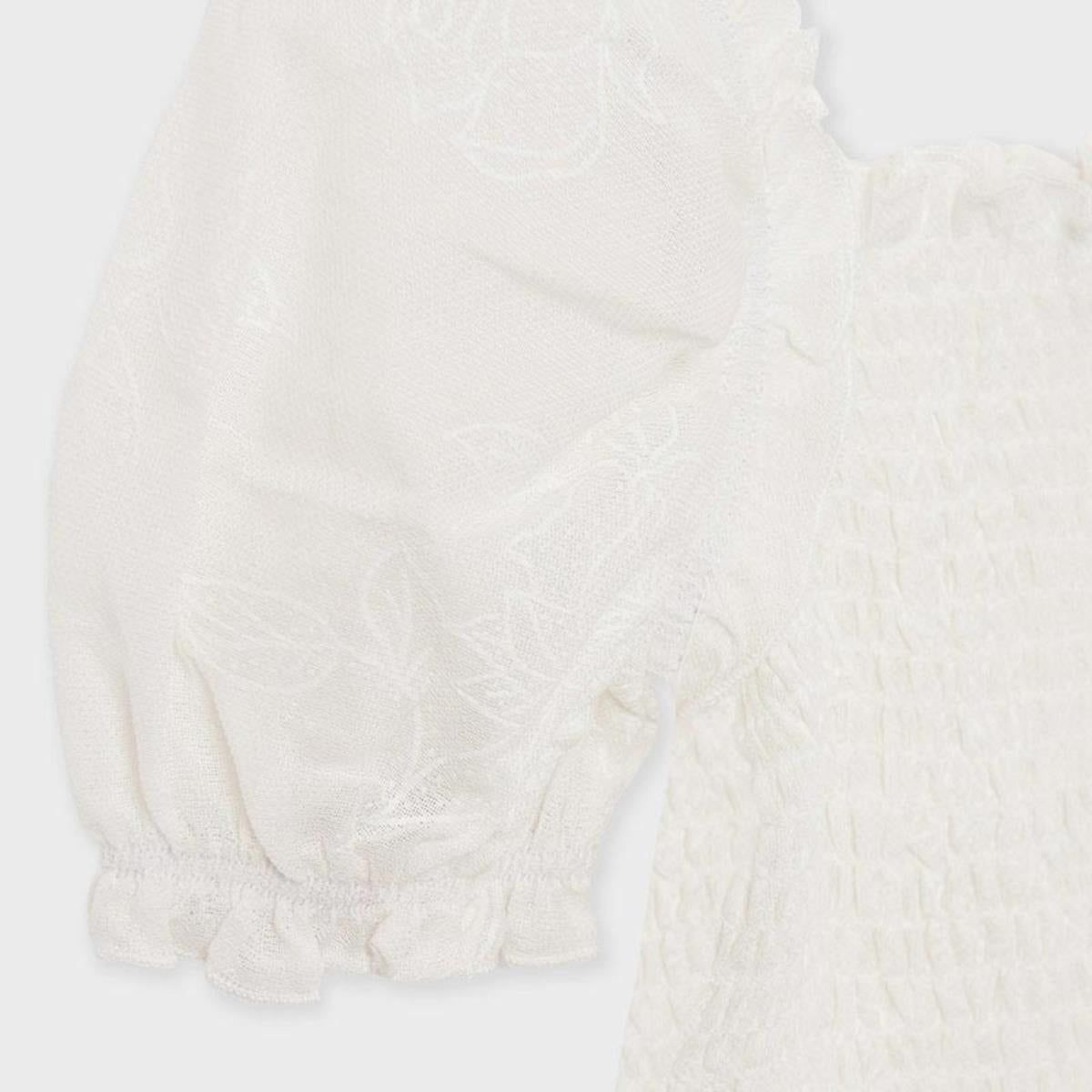 Blusa scollo romi fresco cotone ragazza Mayoral panna Mayoral 8 Anni 128cm