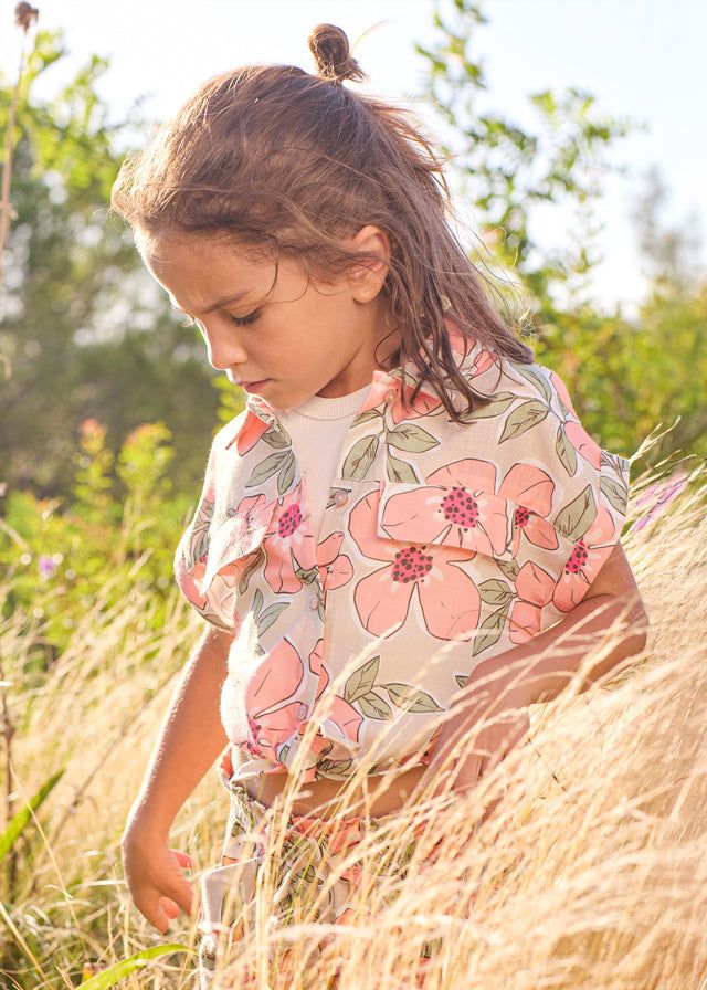 Blusa bambina Mayoral con top mandarina floreale Mayoral 2 Anni 92cm