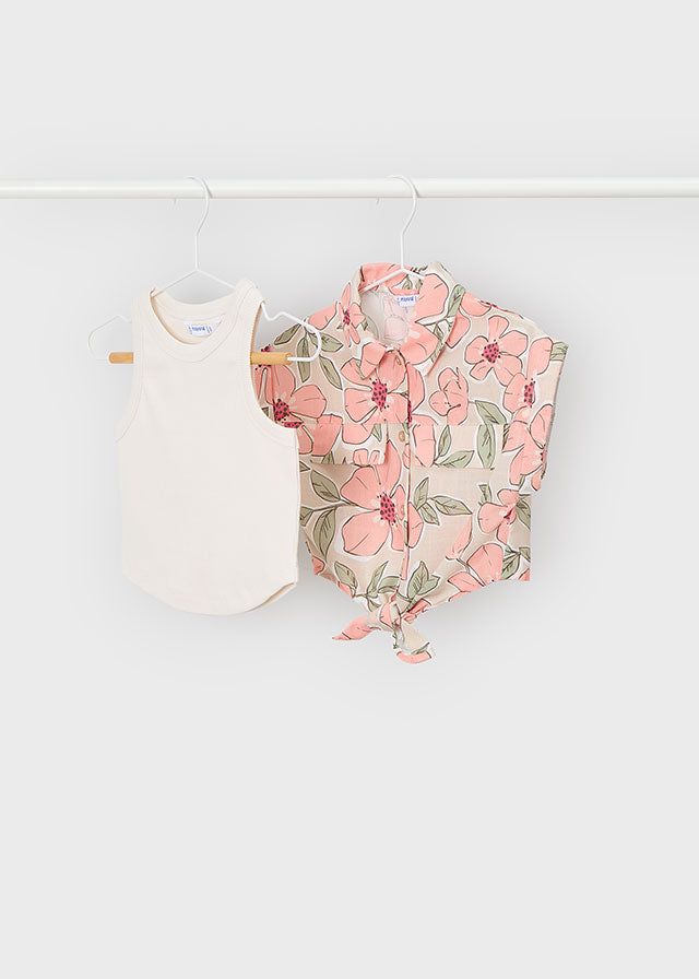 Blusa bambina Mayoral con top mandarina floreale Mayoral 2 Anni 92cm