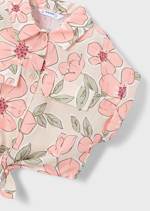 Blusa bambina Mayoral con top mandarina floreale Mayoral 2 Anni 92cm