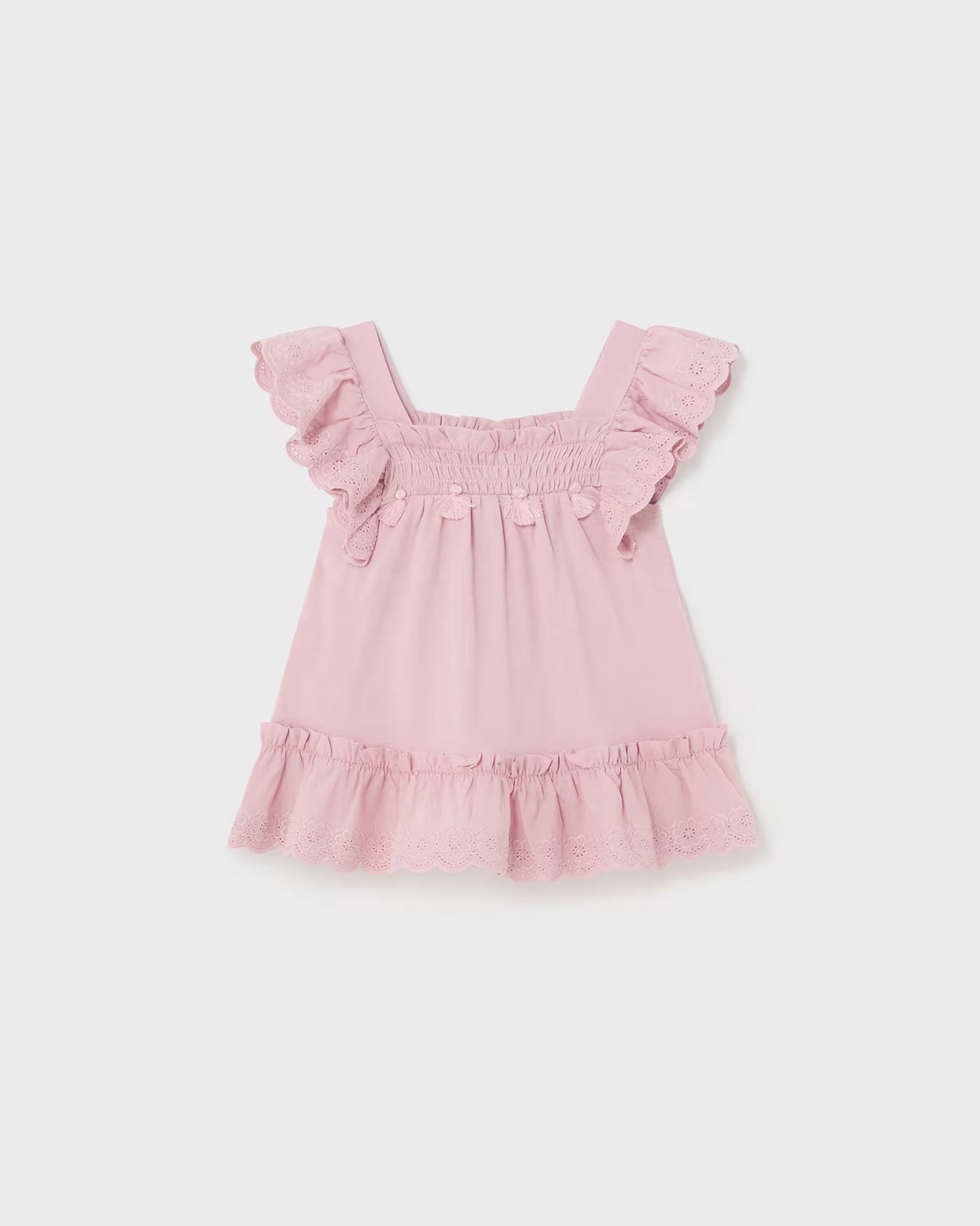 Blusa volant fresco cotone neonata Mayoral rosa dalia Mayoral Dalia