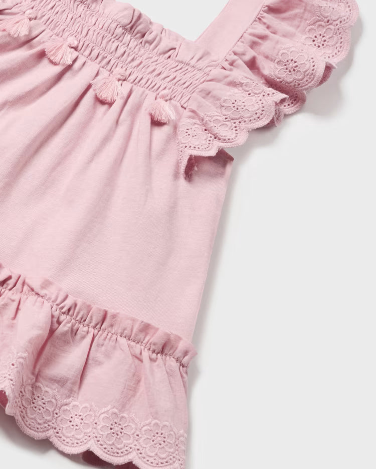 Blusa volant fresco cotone neonata Mayoral rosa dalia Mayoral Dalia