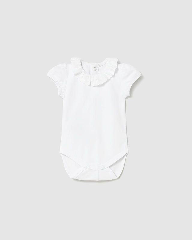 Body neonata Mayoral con colletto volant bianco Mayoral 0-1 Mesi 55cm