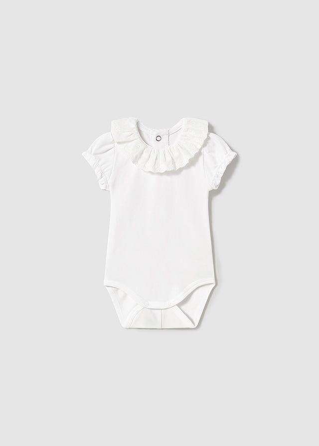 Body colletto volant neonata Mayoral Newborn bianco Mayoral Bianco