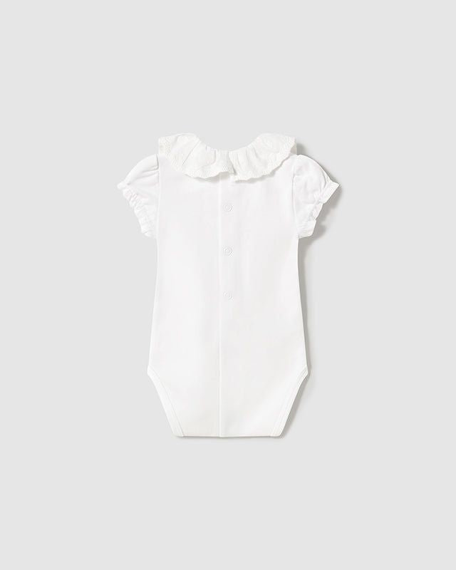 Body colletto volant neonata Mayoral Newborn bianco Mayoral Bianco