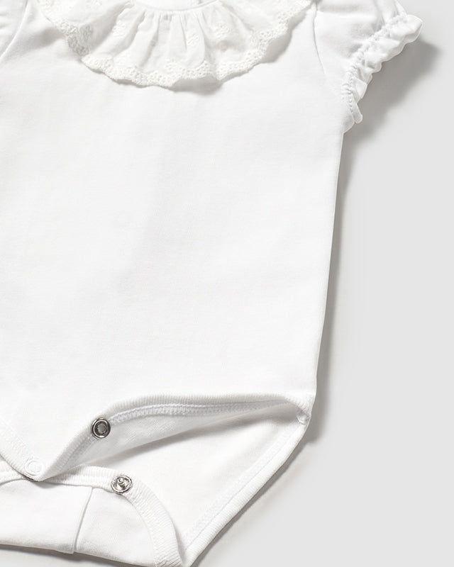 Body colletto volant neonata Mayoral Newborn bianco Mayoral Bianco