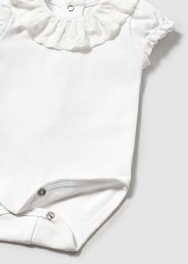 Body colletto volant neonata Mayoral Newborn bianco Mayoral Bianco