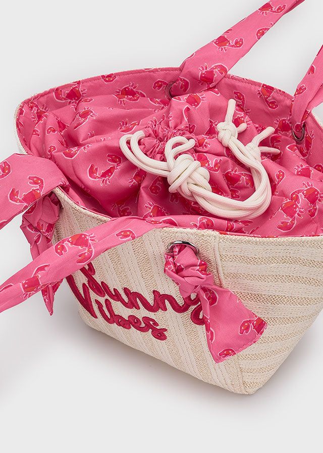 Borsa mare bambina Mayoral Sun Vibes rosa geranio Mayoral