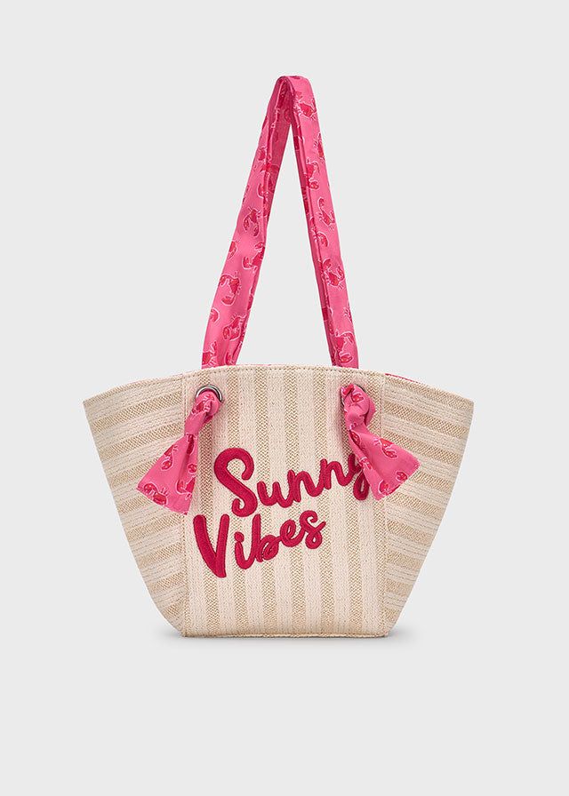 Borsa mare bambina Mayoral Sun Vibes rosa geranio Mayoral