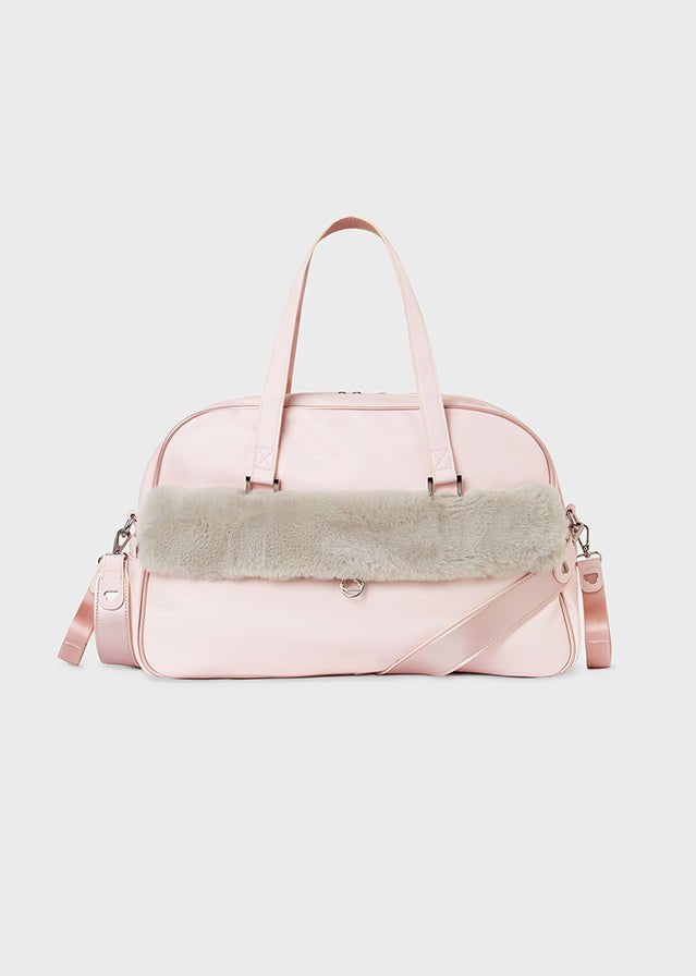 Borsa maternità Mayoral similpelle dettaglio pellicciotto rosa - ErreGiModaBimbo