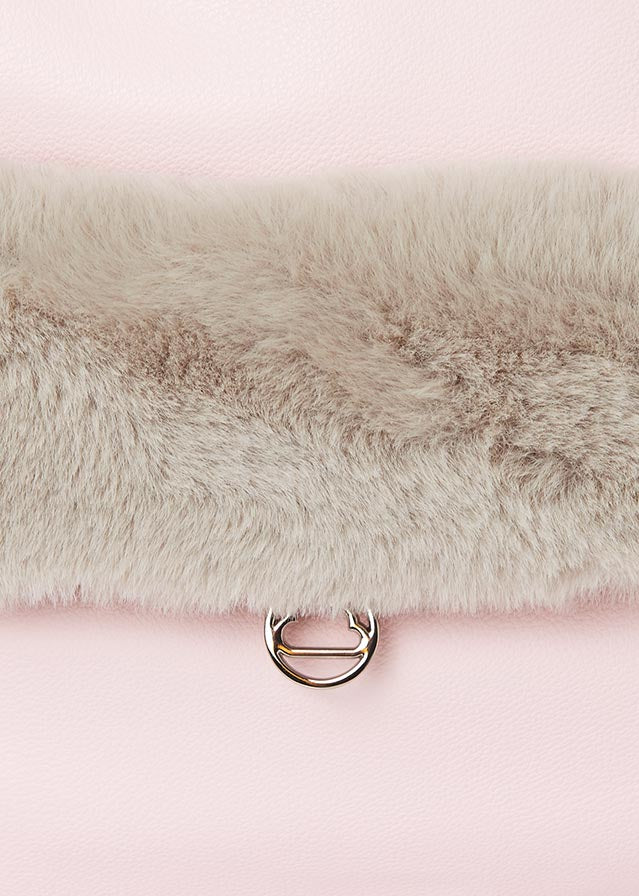 Borsa maternità Mayoral similpelle dettaglio pellicciotto rosa - ErreGiModaBimbo