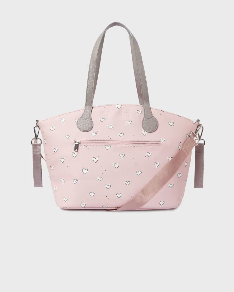 Borsa passeggino con fasciatoio Mayoral rosa fantasia cuori Mayoral Default Title