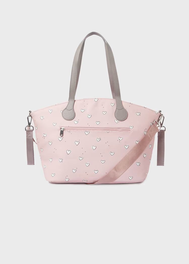 Borsa passeggino con fasciatoio Mayoral rosa fantasia cuori Mayoral Default Title