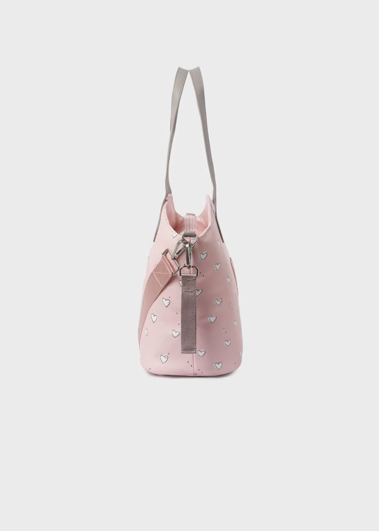 Borsa passeggino con fasciatoio Mayoral rosa fantasia cuori Mayoral Default Title