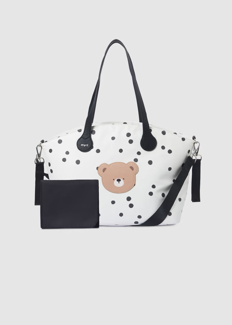 Borsa passeggino con fasciatoio Mayoral bianca fantasia pois Mayoral Default Title