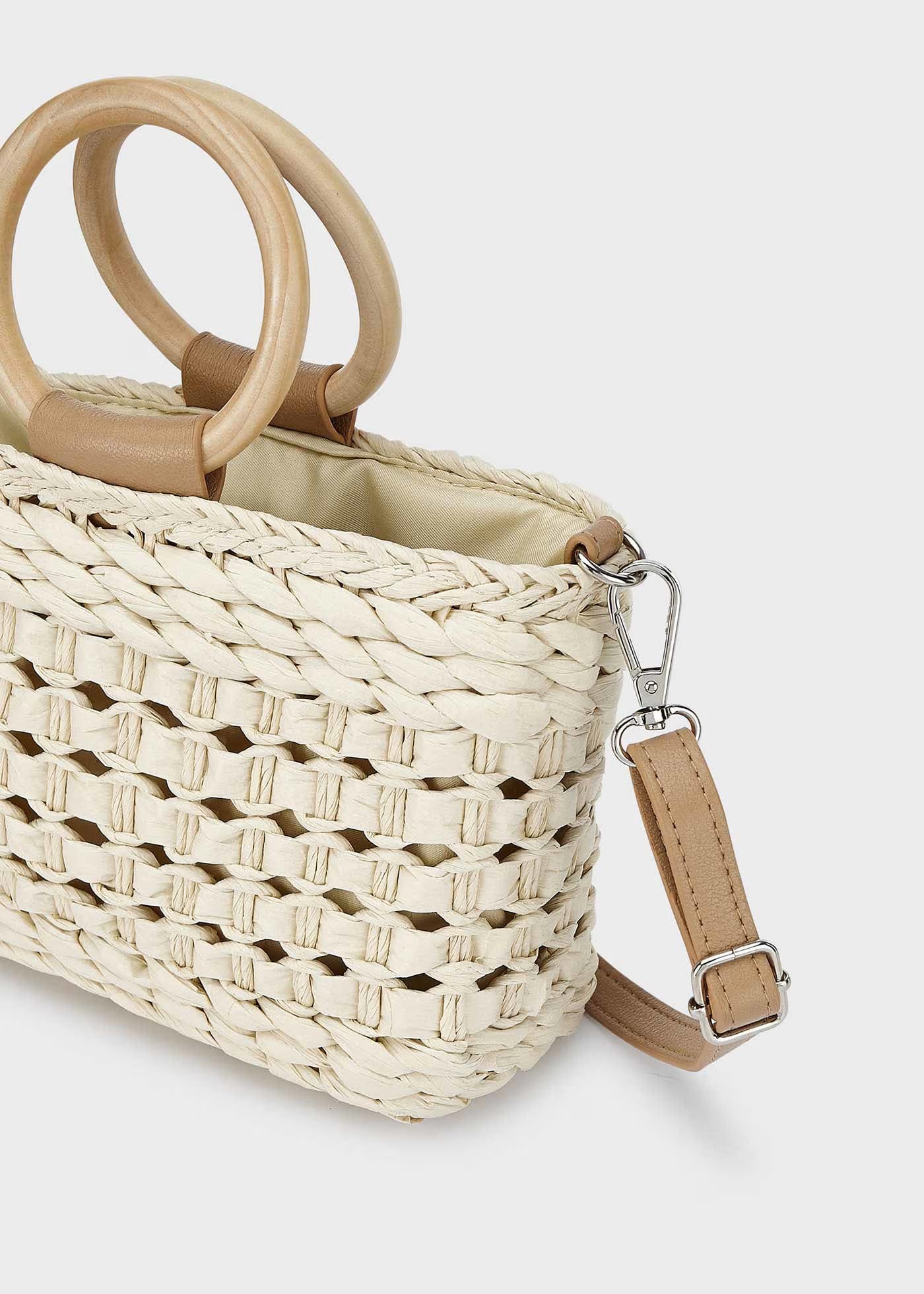 Borsa natural bambina Mayoral tipo vimini Mayoral Default Title