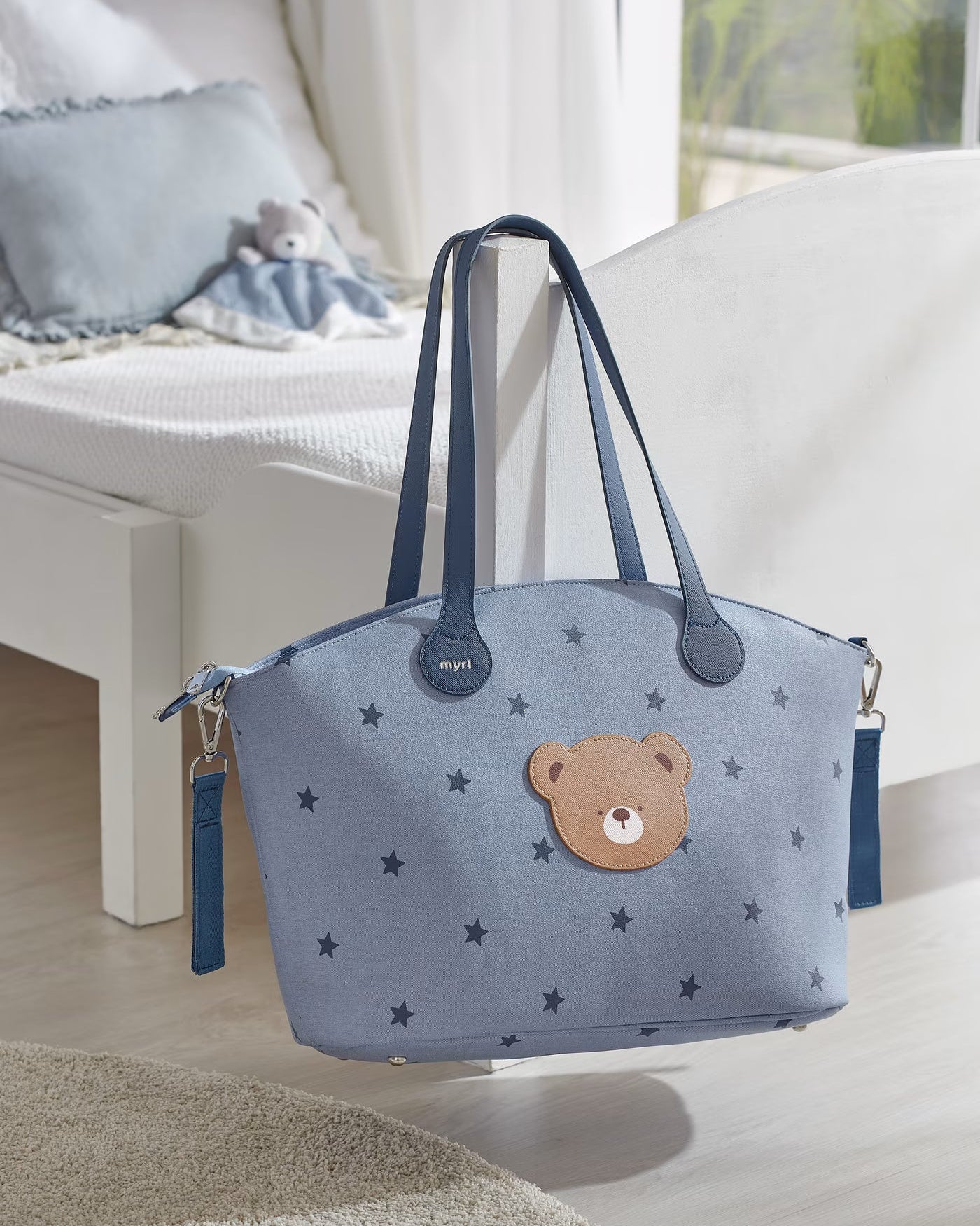 Borsa passeggino con fasciatoio Mayoral blu fantasia stellata Mayoral Default Title