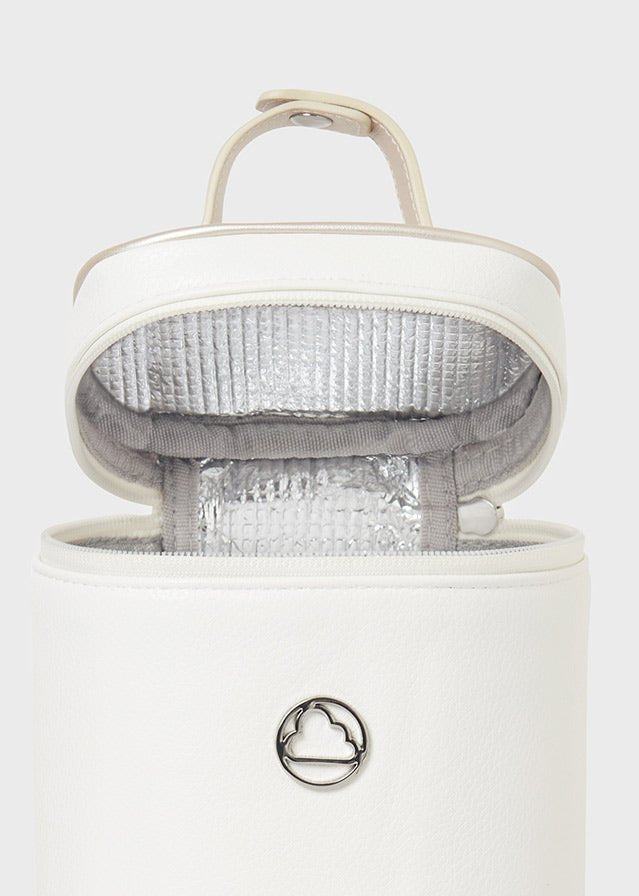 Borsa termica cilindrica Mayoral in ecopelle bianca - ErreGiModaBimbo