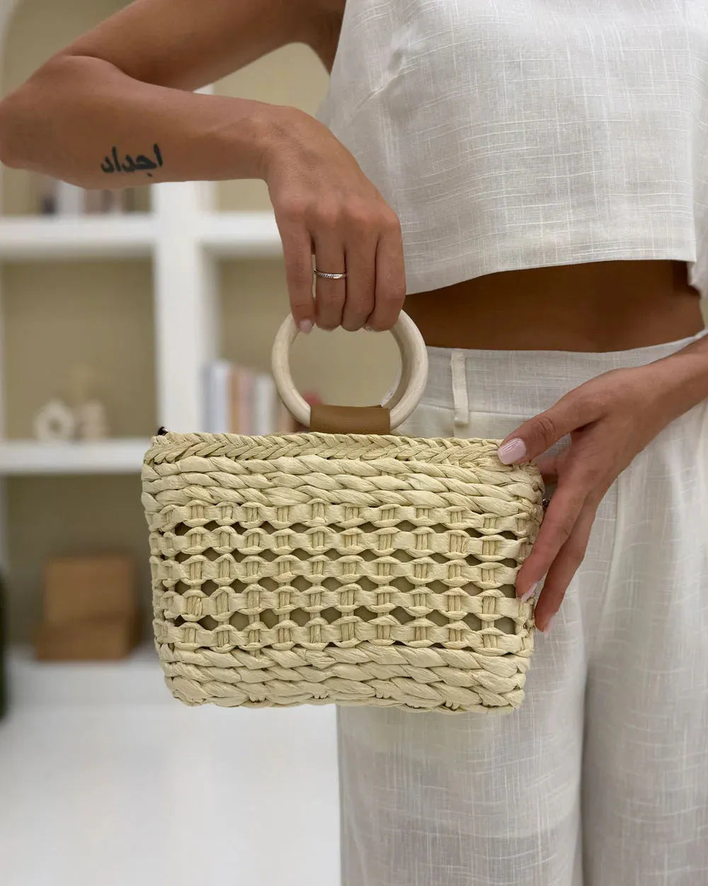 Borsa natural bambina Mayoral tipo vimini Mayoral Default Title