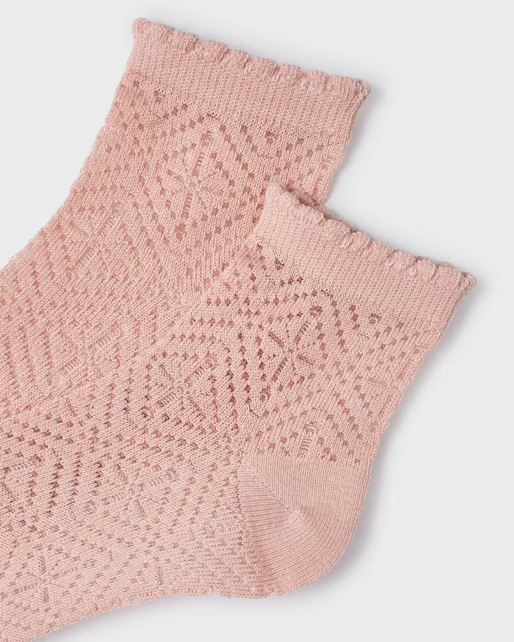 Calzini cerimonia corti traforati bambina Mayoral rosa Mayoral 2 Anni 92cm