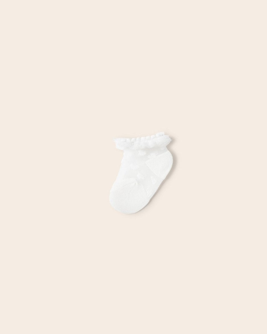 Calzini cerimonia neoanta Mayoral panna pizzo cuori - ErreGiModaBimbo