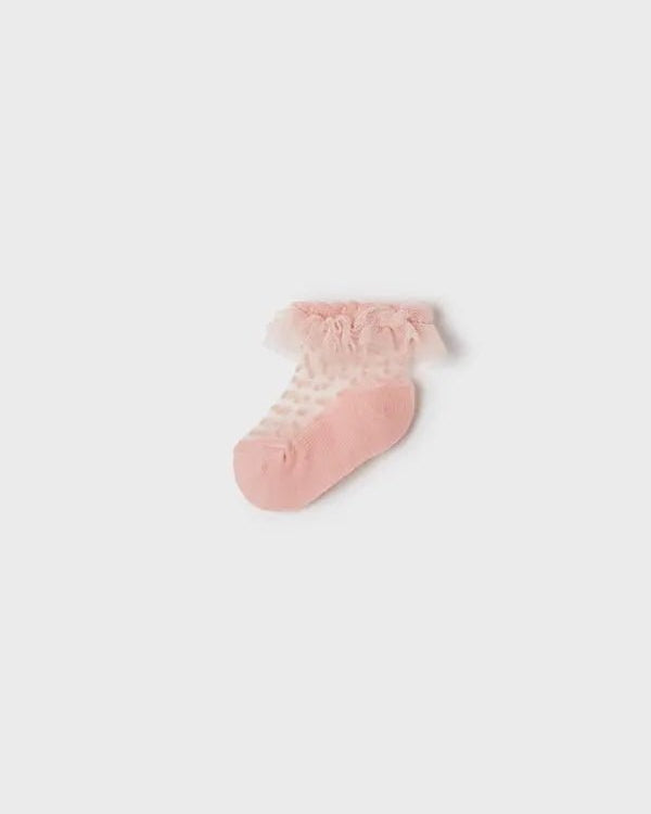 Calzini cermonia velati salmone neonata Newborn - ErreGiModaBimbo