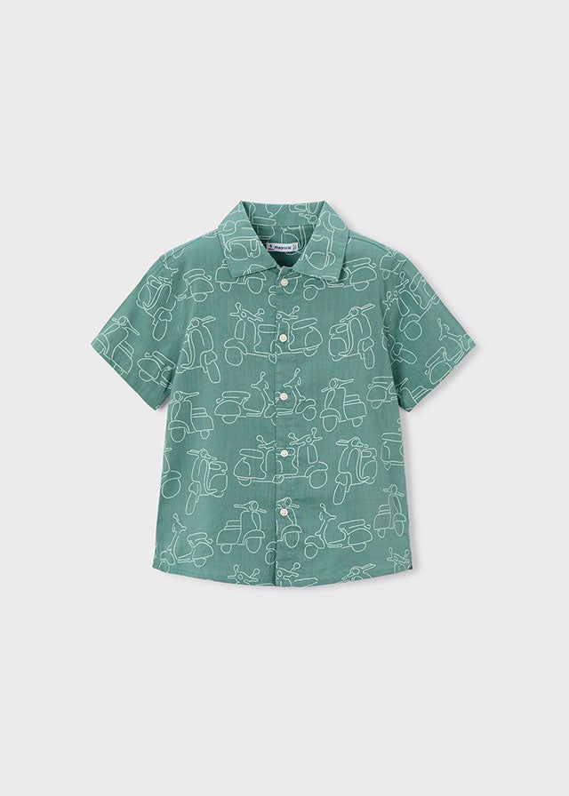 Camicia bambino verde moto vespe originale Mayoral Mayoral 2 Anni 92cm