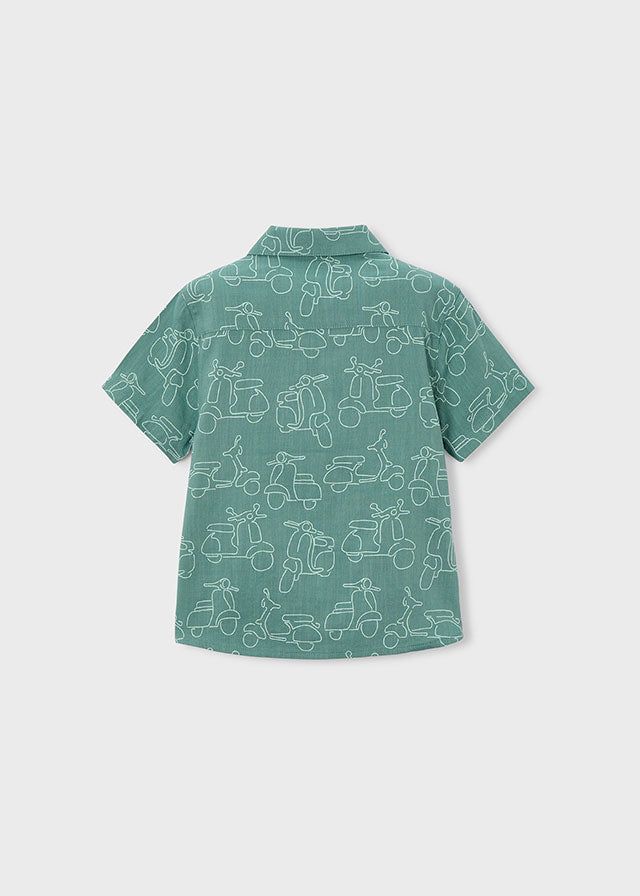 Camicia bambino verde moto vespe originale Mayoral Mayoral 2 Anni 92cm