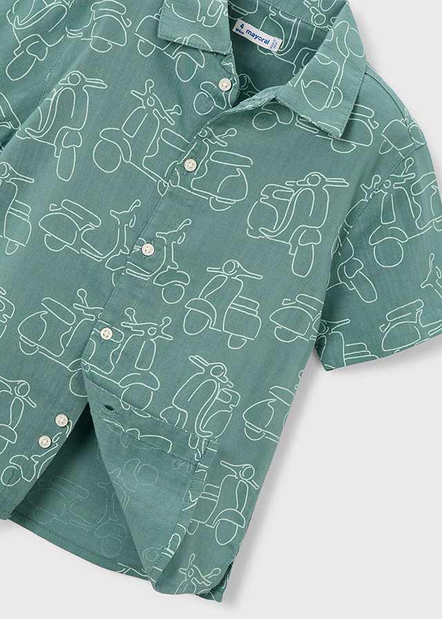 Camicia bambino verde moto vespe originale Mayoral Mayoral 2 Anni 92cm