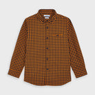 Camicia casual bambino Mayoral fantasia quadri Cheddar - ErreGiModaBimbo