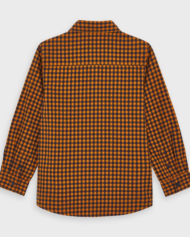 Camicia casual bambino Mayoral fantasia quadri Cheddar - ErreGiModaBimbo