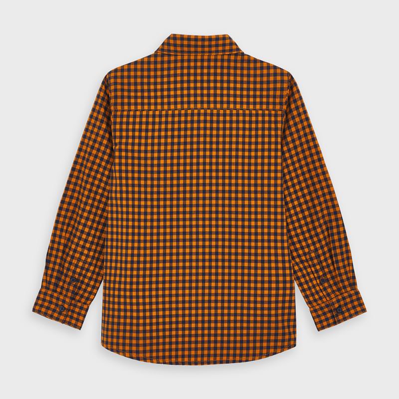 Camicia casual bambino Mayoral fantasia quadri Cheddar - ErreGiModaBimbo