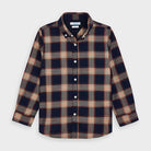 Camicia Casual manica lunga bambino Mayoral quadri blu - ErreGiModaBimbo