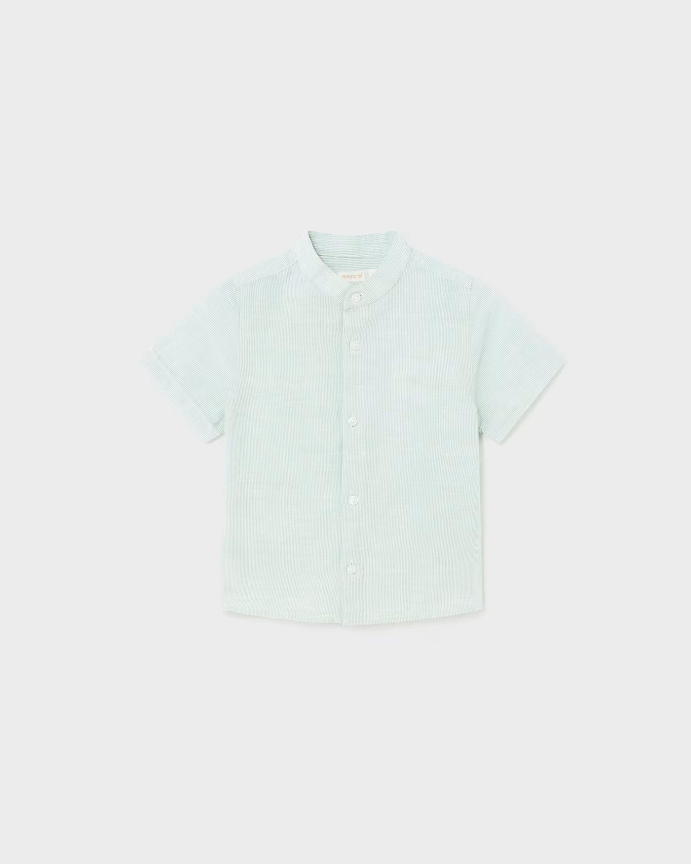 Camicia colletto coreana in lino neonato Mayoral verde Mayoral Verde