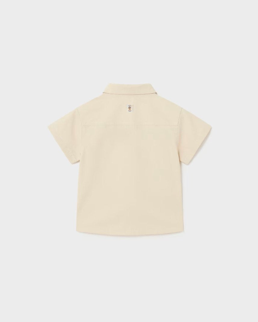 Camicia con taschino neonato Mayoral beige Mayoral Beige