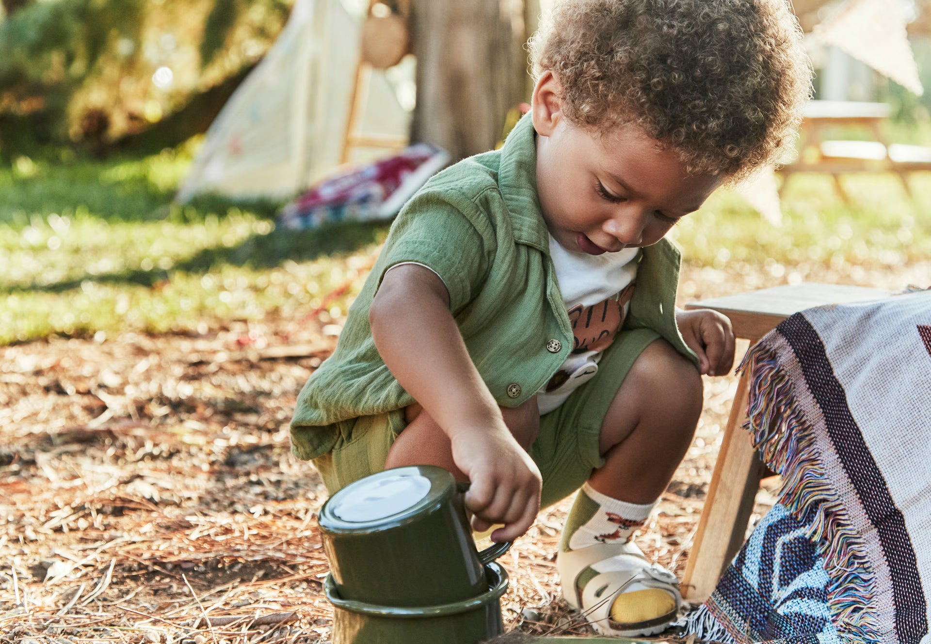 Camicia fresco cotone neonato Mayoral verde salvia Mayoral Verde