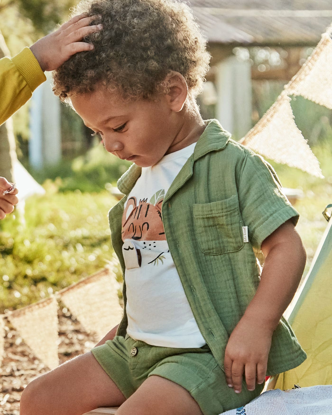 Camicia fresco cotone neonato Mayoral verde salvia Mayoral Verde