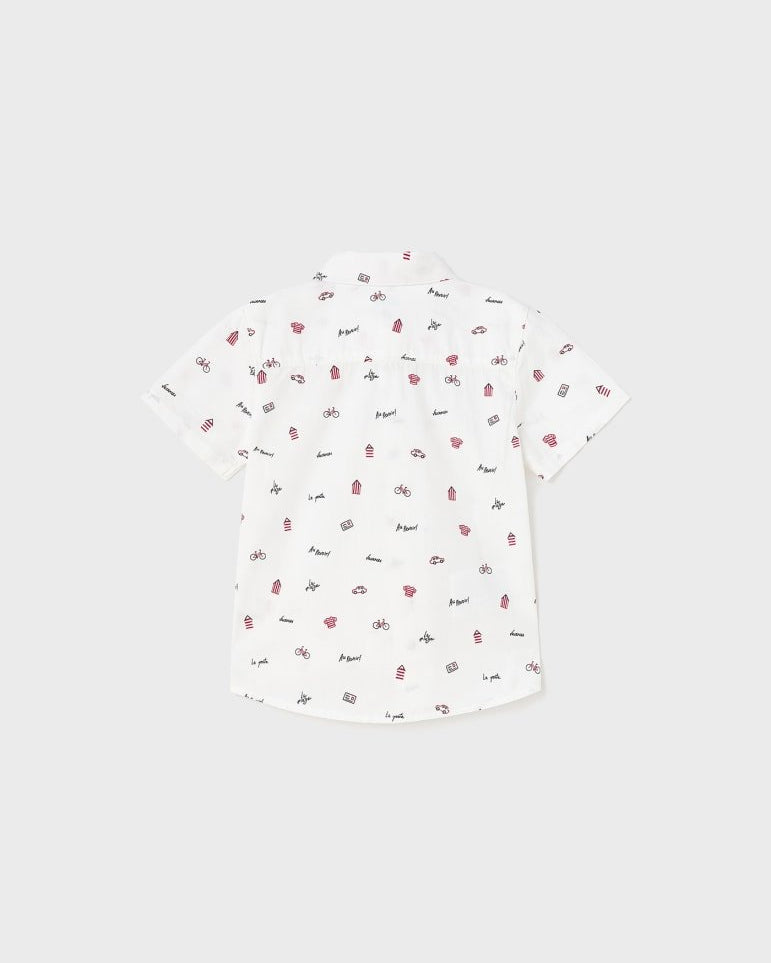 Camicia manica corta neonato Mayoral con stampa - ErreGiModaBimbo