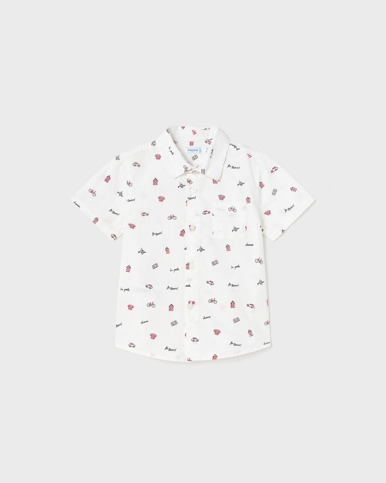 Camicia manica corta neonato Mayoral con stampa - ErreGiModaBimbo