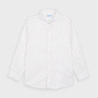 Camicia manica lunga bambino Mayoral bianca fantasia regolare - ErreGiModaBimbo