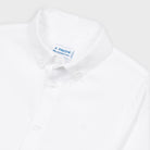 Camicia manica lunga bambino Mayoral tinta unita bianca - ErreGiModaBimbo